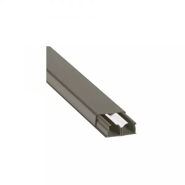 GUIDE-C�BLES MARRON 40X16MM GRANDE CAPACIT� 2 COMPARTIMENTS - LONGUEUR 2,1M