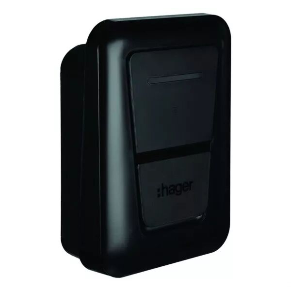 HAGER - Borne de recharge Witty one IP55 1x7kW 1P T2+TIC+RFID+APP BLE+PR (XVR107STP)