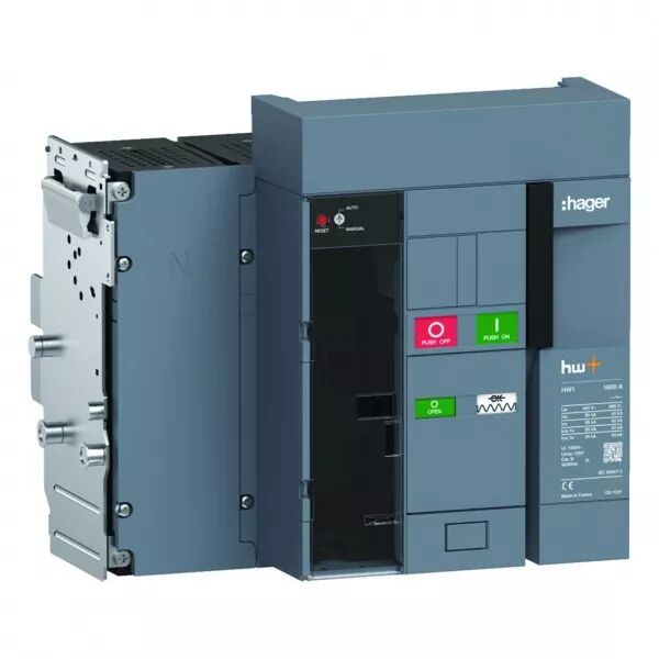 HAGER - Disjoncteur Ouvert HW1 55kA 1600A 4P D�brochable sans chassis pour TU Sent Ener (HW1M416ZE)
