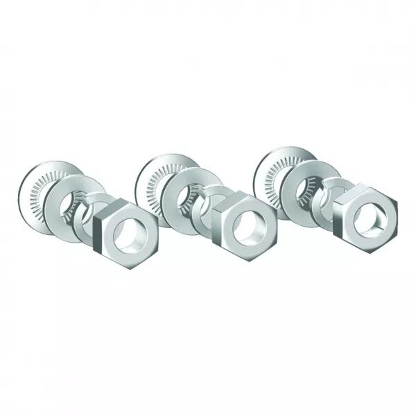 HAGER - Ecrous et rondelles de montage 3P pour boitier moul� h3+ PW1600 (HYH501H)