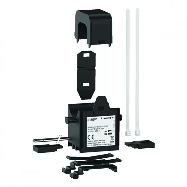 HAGER - Transformateur de Courant Ouvrant SC2 28mm 400/5A 2.2VA Classe 1 (SRR04005B)