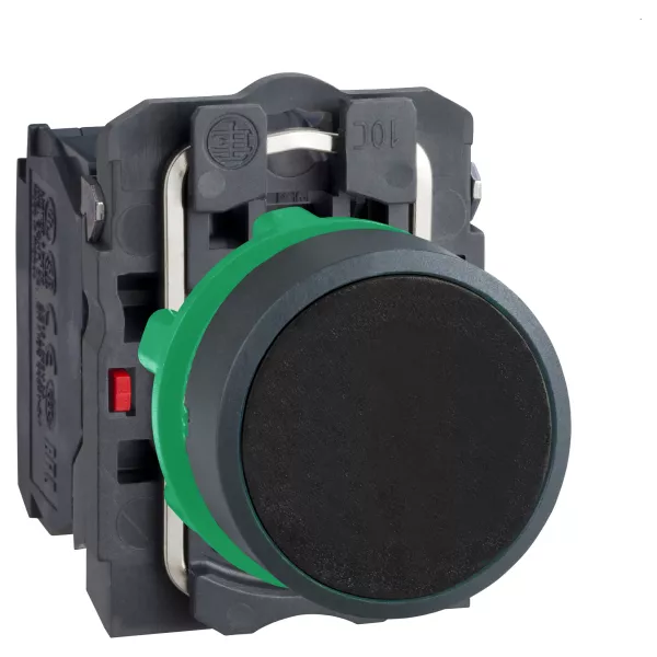 Harmony XB5 - bouton poussoir � impulsion - �22 - noir - 1O+1F - vis �trier (XB5AA25)