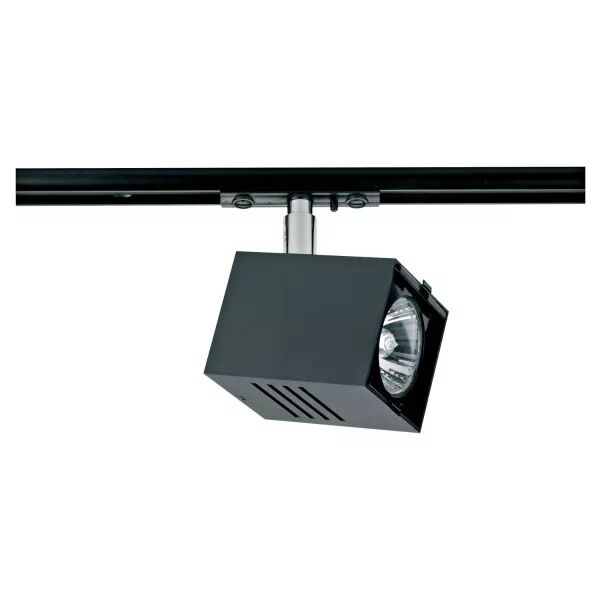 HELIOS 126 - Spot Rail 1 all. GU5,3 50W max, orientable, noir, lampe non incl (4126)