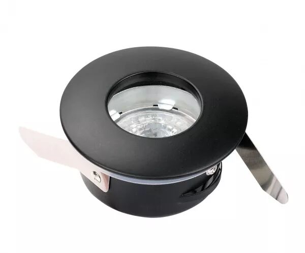 HIDRO - ENCASTR� GU5,3, IP20/65, VOL.1, ROND, FIXE, NOIR, LPE NON INCL.