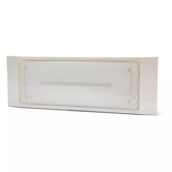 HOLLY: Bloc de secours LED ultra fin, 140 lumen, 2h, IP65. Perm + non perm.