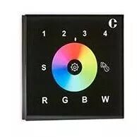 INDIGO-COMMANDE MURALE RF 4 ZONES RGB(W) 230V (WC2820BLK)