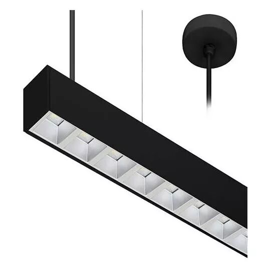 INDIGO-LINEAR 1 P 38W 6625Lm 75� Noir mat - Argent (CL10117)