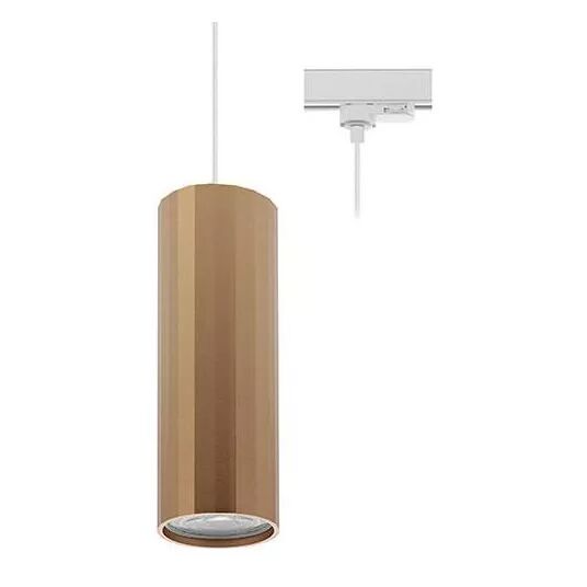 INDIGO-OKTO 3 TP GU10 MAX10W PAR16 Blanc mat - Or rose (TR42302)