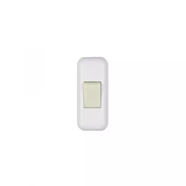 INTERRUPTEUR � BASCULE POUR LAMPE - LUMINEUX - BIPOLAIRE - BLANC
