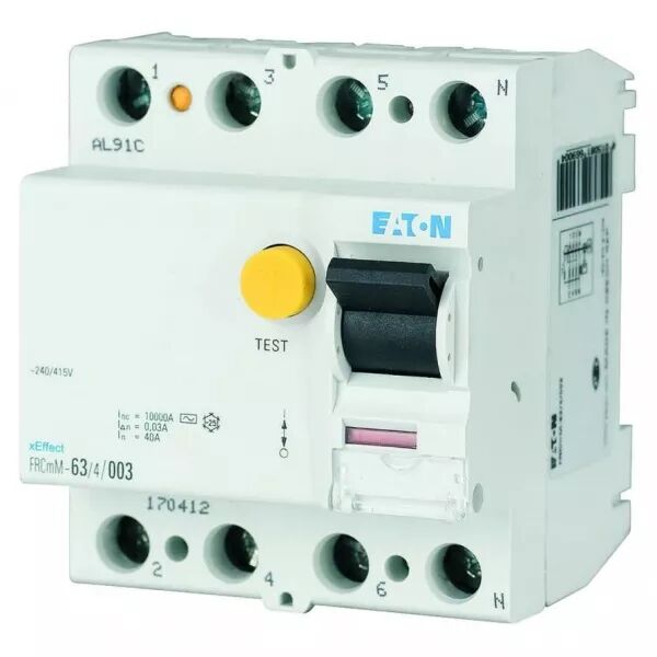 Interrupteur diff�rentiel FRCmM, 4P, 16A, type S, 100mA (170320)
