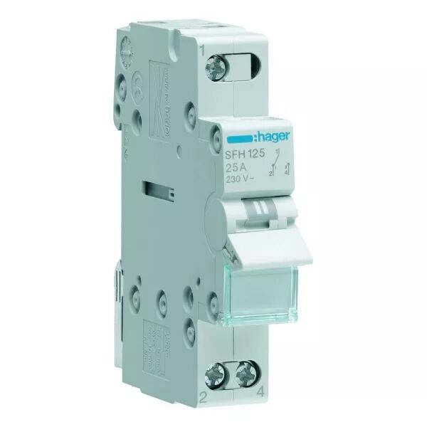 Inverseur modulaire 1 p�le 25A, point commun amont, I-II (SFH125)