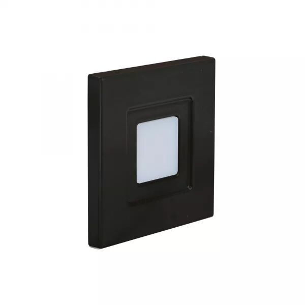 ISO 60 CCT - ENCASTR� MUR LED 1,2W BLEU 2LM 115� 30000H FACE AVANT ALU NOIR