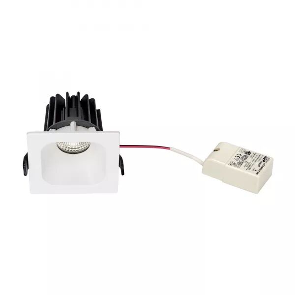 IVARO - DOWNLIGHT CARR� FIXE BLANC, IP20/54, LED INT�G. 30� 8,5W 4000K 850LM.