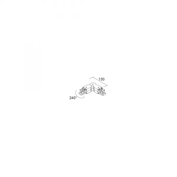 JONCTION FLEXIBLE POUR RAIL DALI 023 - BLANC