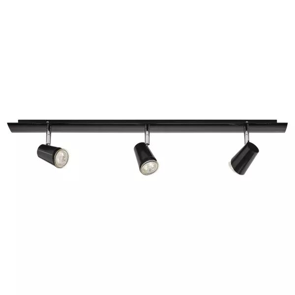 JUDY B3-Plaf./Appl. 3 spots GU10, noir, a/lpes LED 3,6W 3000K 400lm dimm. incl (4161)