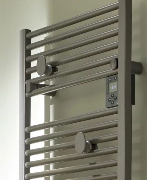 KIT 2 PAT�RES OVALES RADIATEUR S�CHE-SERVIETTES � TUBES DORIS BLANC BRILLANT