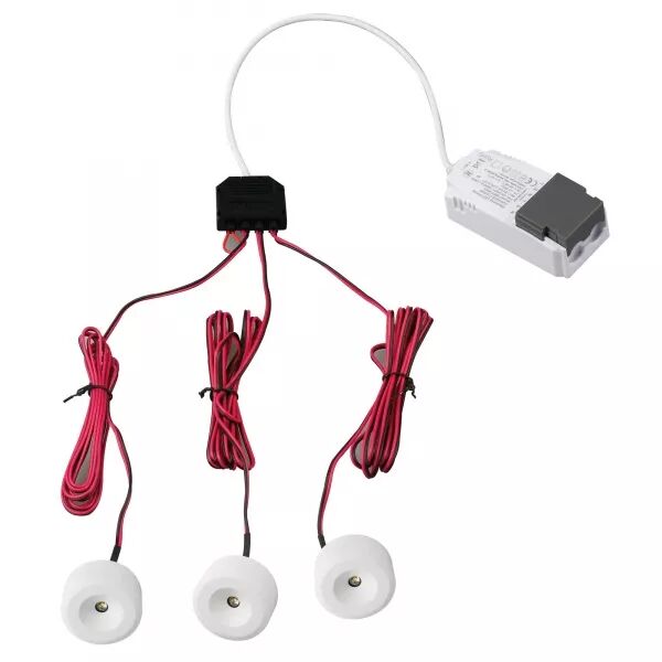 KIT 3 SPOTS S40 ALU BLANC LED 6,5W 3X90LM 3000K 50000H DIMMABLES