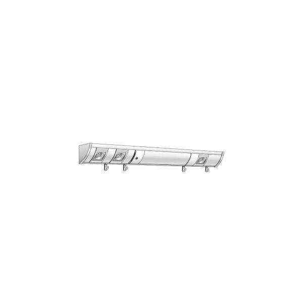 Kit bandeau multifonction Keva �clairage 13W + 1 inter + 3 prises -Profil� 1,20m