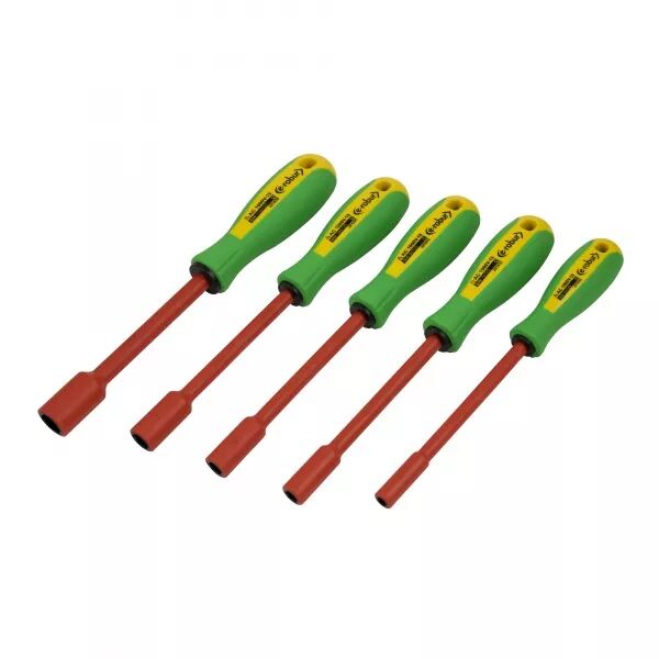 KIT DE 5 TOURNEVIS DOUILLE EMMANCH�E ISOL�S 1000V, 5-7-8-10-13MM