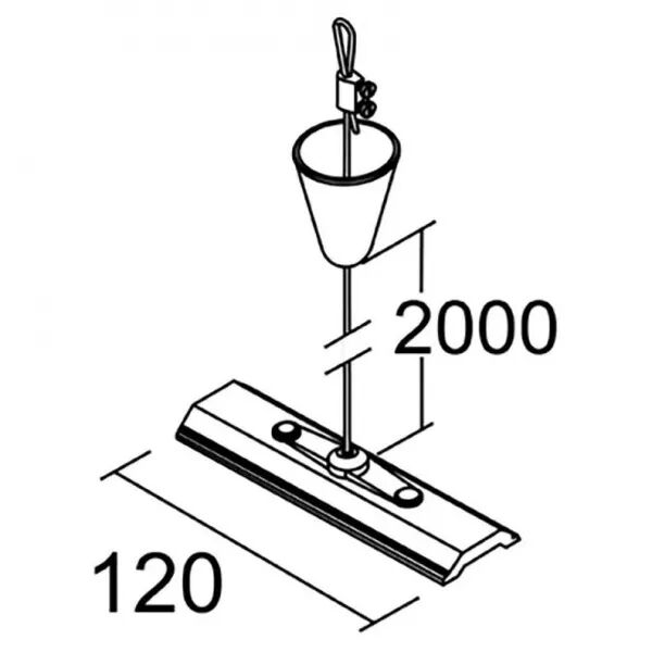 Kit de suspension pour rail 3 allumages (16344)