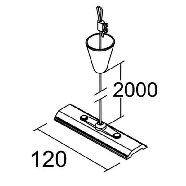 KIT DE SUSPENSION POUR RAIL 3 ALLUMAGES