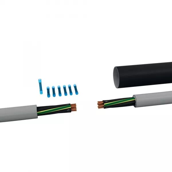 KIT GAINE THERMO. AVEC SCELLANT ET 30 COSSES 1,5-2,5MM�. LONG 500MM.