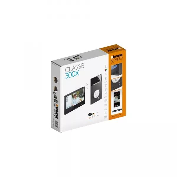 KIT PORTIER CLASSE 300X - NOIR + PLATINE LIN�A 3000 NOIRE AVEC BADGES