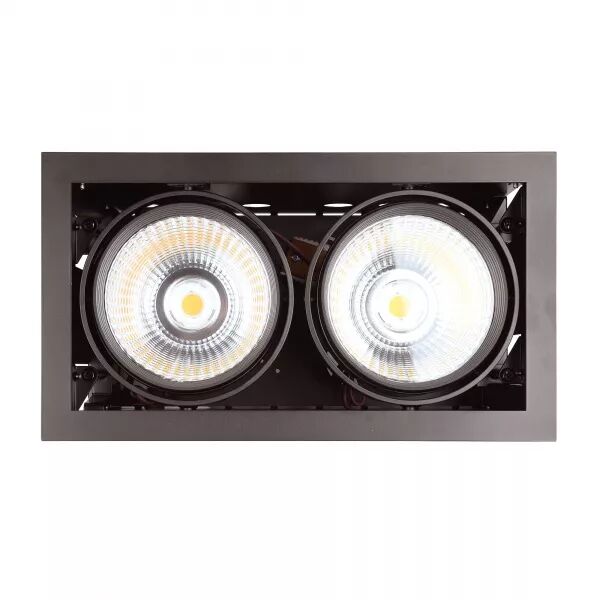 KIT QUADRA DUO -DOWNLIGHT ORIENT. NOIR, 2 MOD. LED 34W 4000K 40� 3400LM INCL