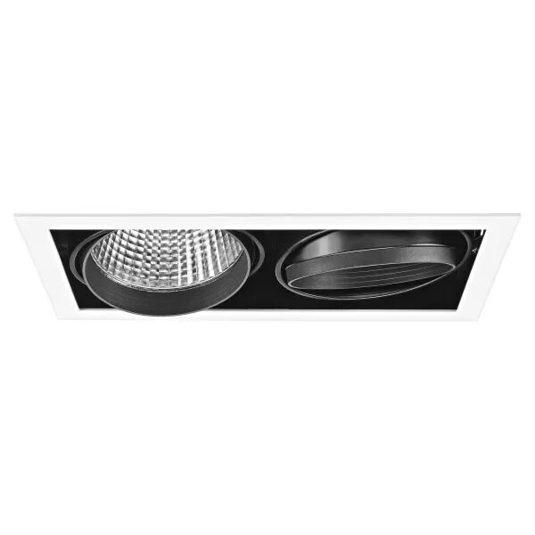 KIT QUADRA DUO -Downlight orient.blanc, 2 mod. LED 34W 4000K 40� 3400lm incl (50475)