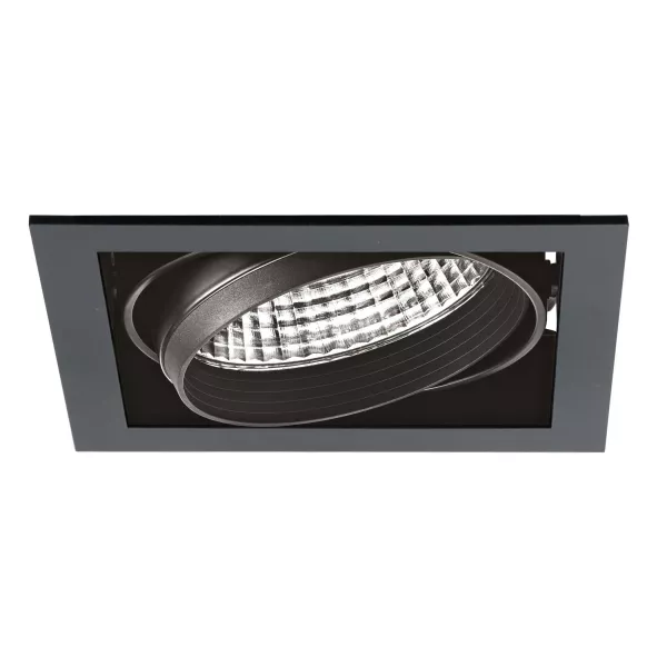 KIT QUADRA MONO -Downlight orient. noir, module LED 34W 4000K 40� 3400lm incl (51215)
