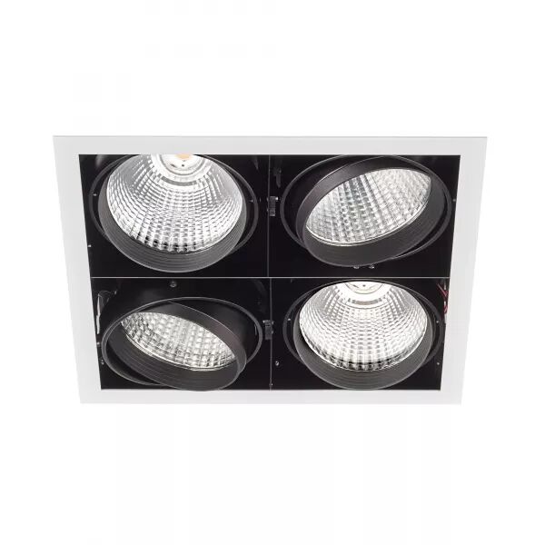 KIT QUADRA QUATRO -DOWNLIGHT ORIENT. BLANC, 4 MOD. LED 34W 4000K 40� 3400LM INCL