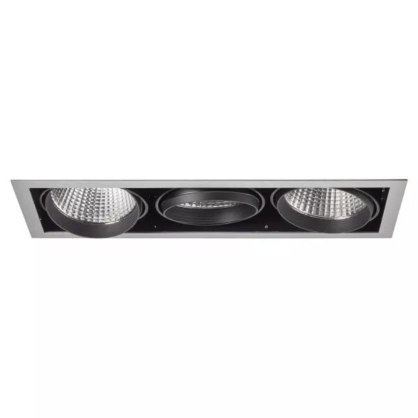 KIT QUADRA TERTIO -Downlight orient. gris, 3 mod. LED 34W 3000K 40� 3300lm incl (51180)