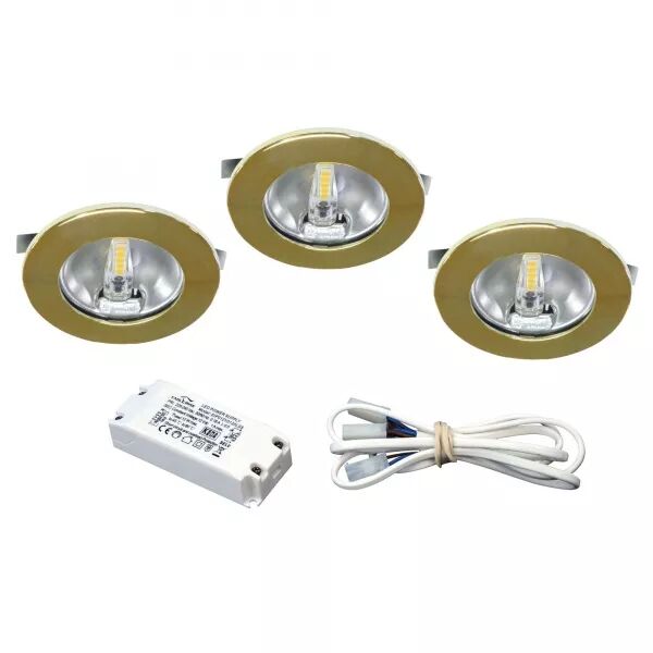 KIT S1200 LED - ENCASTR�S DOR�S AVEC LED G4 1,8W 3000K 150LM, DRIVER INCLUS