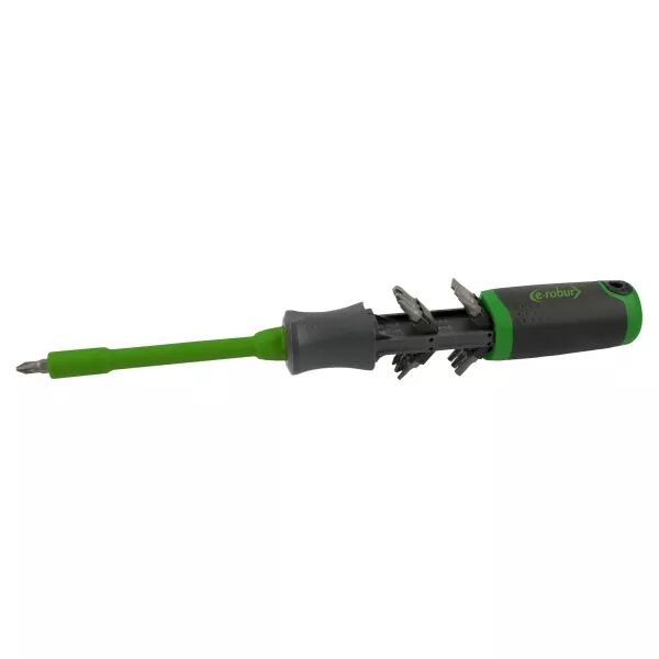 Kit tournevis porte embouts 12 embouts dans le manche, PH, PZ, Torx, plat (412111)