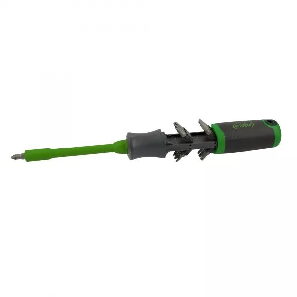 KIT TOURNEVIS PORTE EMBOUTS 12 EMBOUTS DANS LE MANCHE, PH, PZ, TORX, PLAT