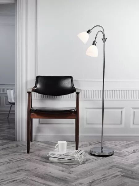 LAMPADAIRE - RAY DOUBLE - M�TAL - CHROM� -  E14