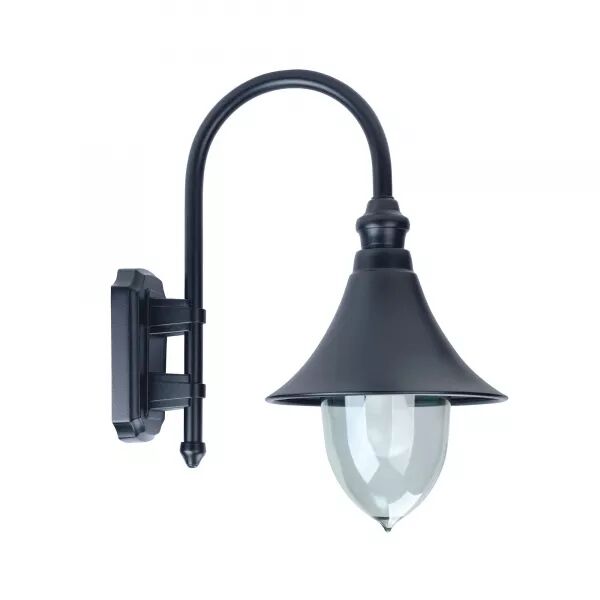 LAMPARO - APPLIQUE MUR EXT. IP44 IK07, NOIR, E27 100W MAX., LPE NON INCL.