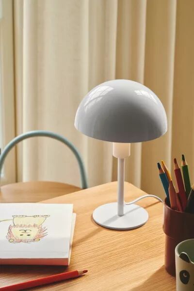 LAMPE � POSER - ELLEN MINI - M�TAL - BLANC -  E14