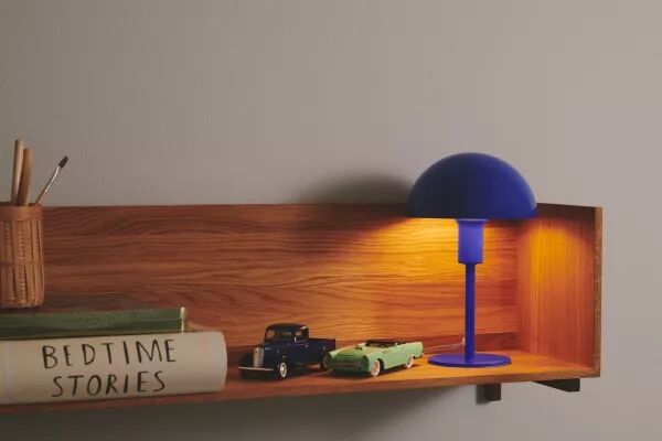 LAMPE � POSER - ELLEN MINI - M�TAL - BLEU -  E14