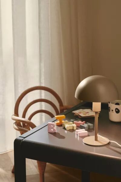 LAMPE � POSER - ELLEN MINI - M�TAL - MARRON CLAIR -  E14