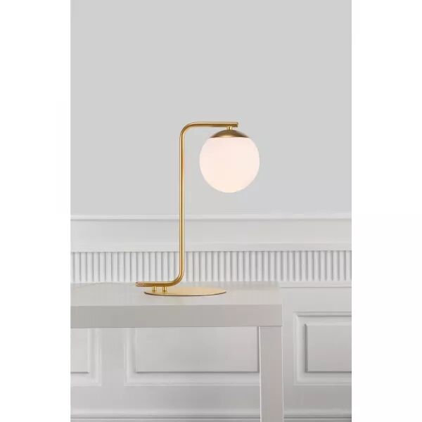 LAMPE � POSER - GRANT - VERRE - LAITON -  E14