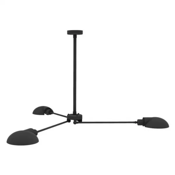 LAUTAN S, noir, E27, suspension 3 bras, 40W maxi, livr� sans ampoule (LAU40B)