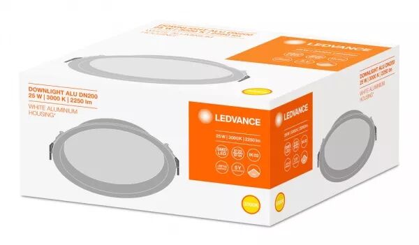 LDV DL ALU 200 25W/3000K 2250LM 100� IP44 DOWNLIGHT LEDVANCE BLANC