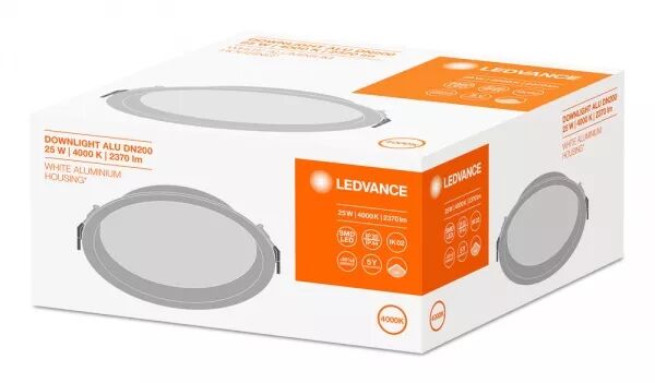 LDV DL ALU 200 25W/4000K 2370LM 100� IP44 DOWNLIGHT LEDVANCE BLANC