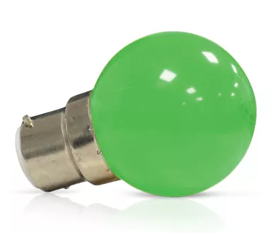 LED 1 W BULB B22 VERTE BLI X2 (76440)