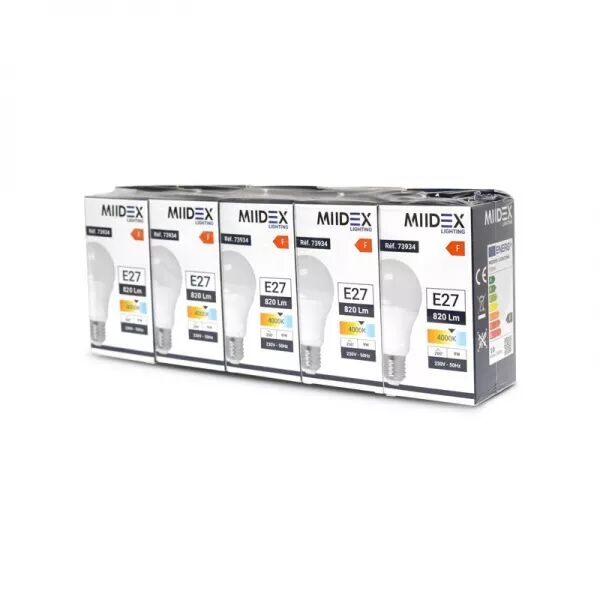 LED 8.5W BULB E27 4000K BOITE PACK DE 5