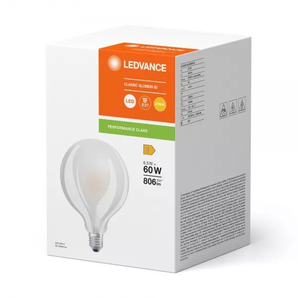 LED CLASSIC LEDVANCE PFM CLG60 D95 D�POLIE E27 6,5W 827 806LM