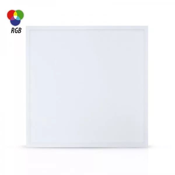led plafond 230v 595 x 595 42 watt blan rgb + telecommande (7768)