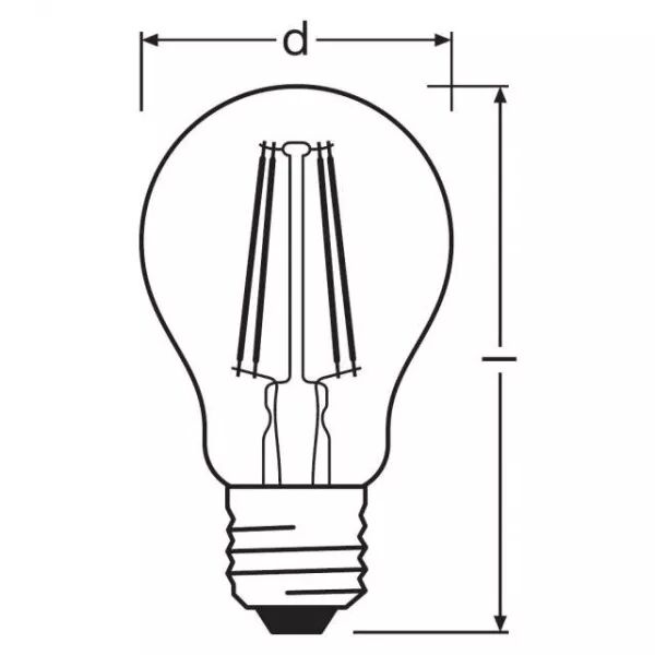 LEDSCLA40 4W/827 230V FIL E27 (112216)