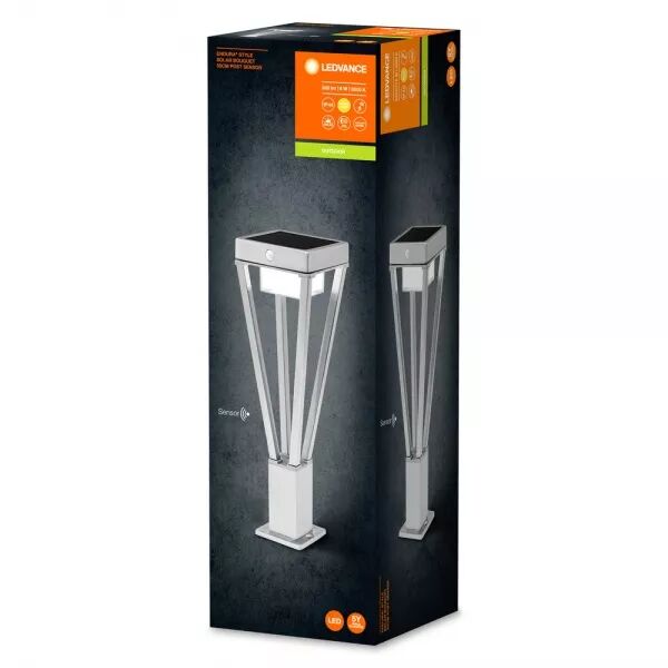 LEDVANCE - ENDURA SOLAIRE BOUQUET BORNE 50CM SENSOR 6W=550LM ACIER INOX (4058075564527)